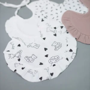 Слюнявчик муслиновый з рюшами